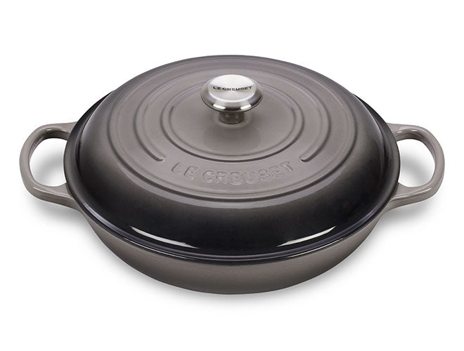 Le Creuset Oyster Signature 10.25-in. Iron Handle Skillet