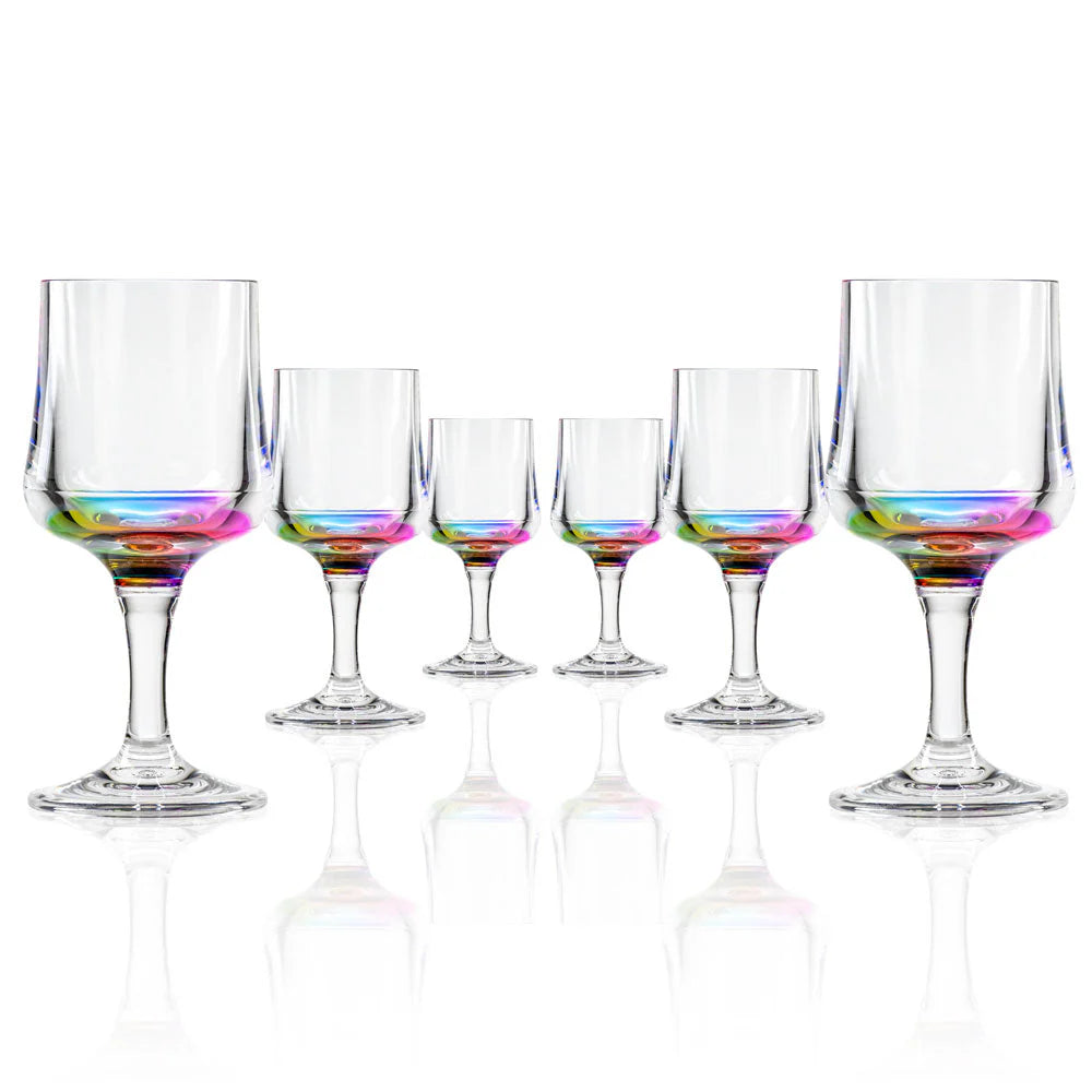 Merritt - Rainbow Reflections Wine Glass, 8 oz.