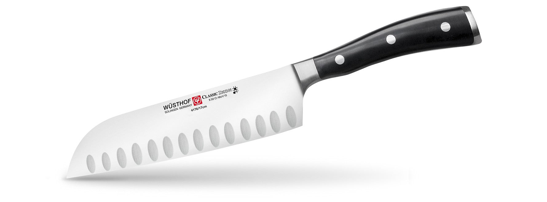 Wusthof Classic Ikon - Santoku Hollow Edge Knife 7"