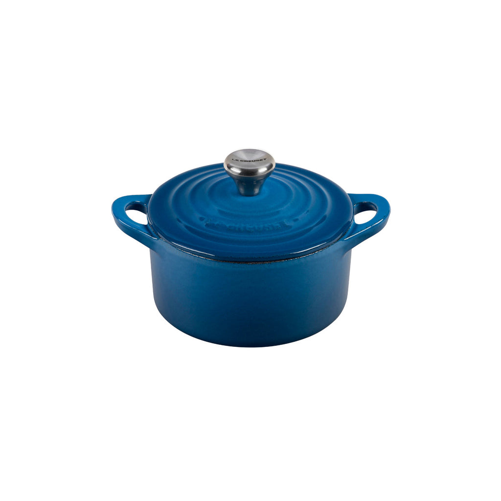 Le Creuset Mini Cocotte With Flower Lid in White